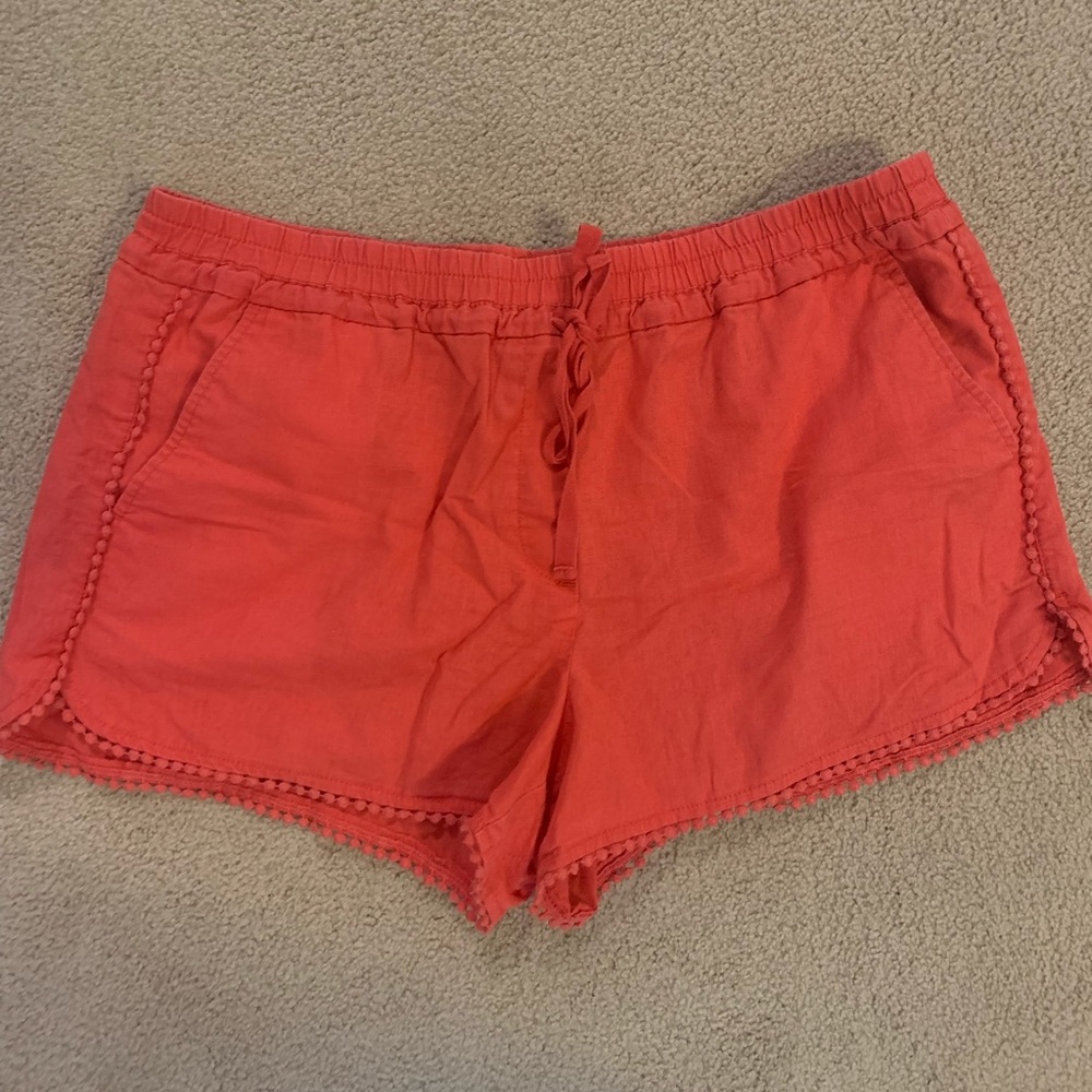 LOFT Pull On Linen Short, Size Large